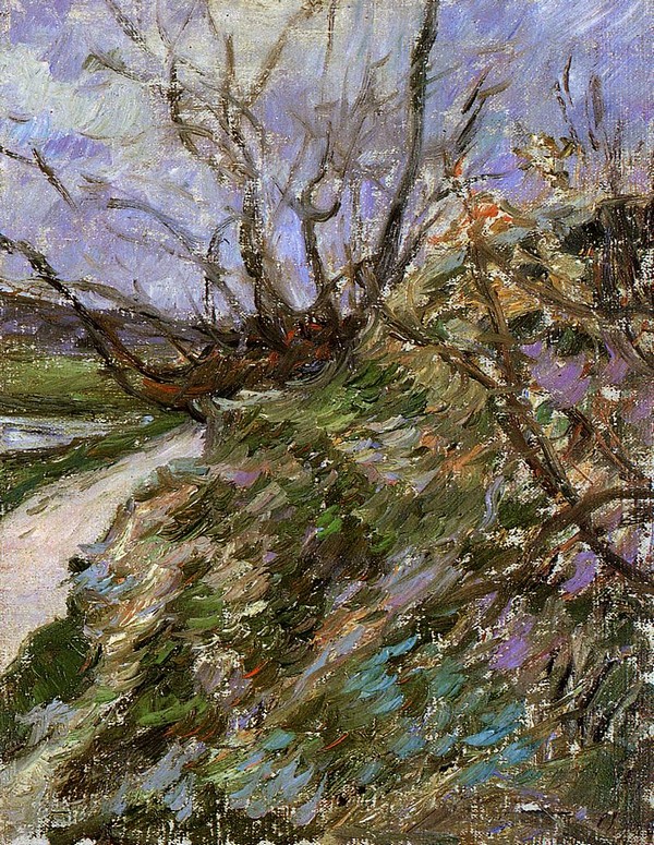 River Bank in Winter - Paul Gauguin Painting